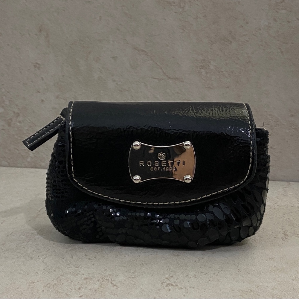 Black Patterned Mini Purse - Picture 2 of 5